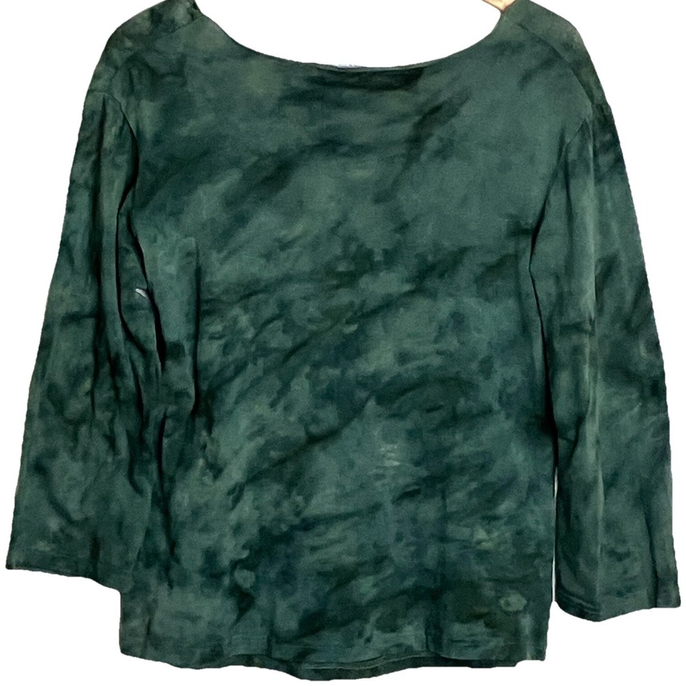 Colors Artwear Tie Dye Top Womens Size 3 / XL Green Boho Artsy - Picture 2 of 7